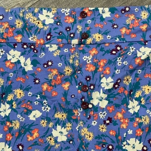 Modcloth Off Shoulder Boat Neck Button Back Wildflower Print Cotton Blouse - NWO - Picture 5 of 8